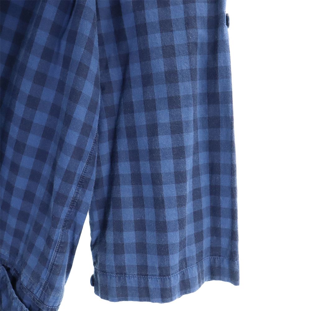 nonnative ノンネイティブ 日本製 5分袖 バンドカラー チェックシャツ 1 ネイビー系 メンズ