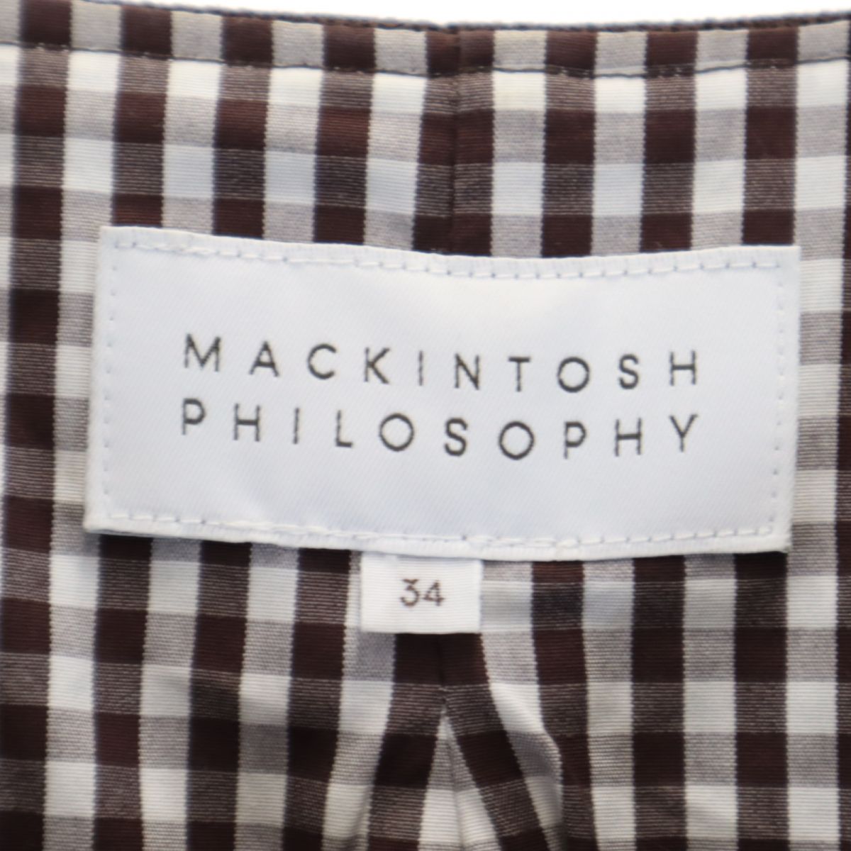 MACKINTOSH PHILOSOPHY マッキントッシュフィロソフィー 三陽商会 日本製 長袖 カーディガン 34 ブラウン系 レディース