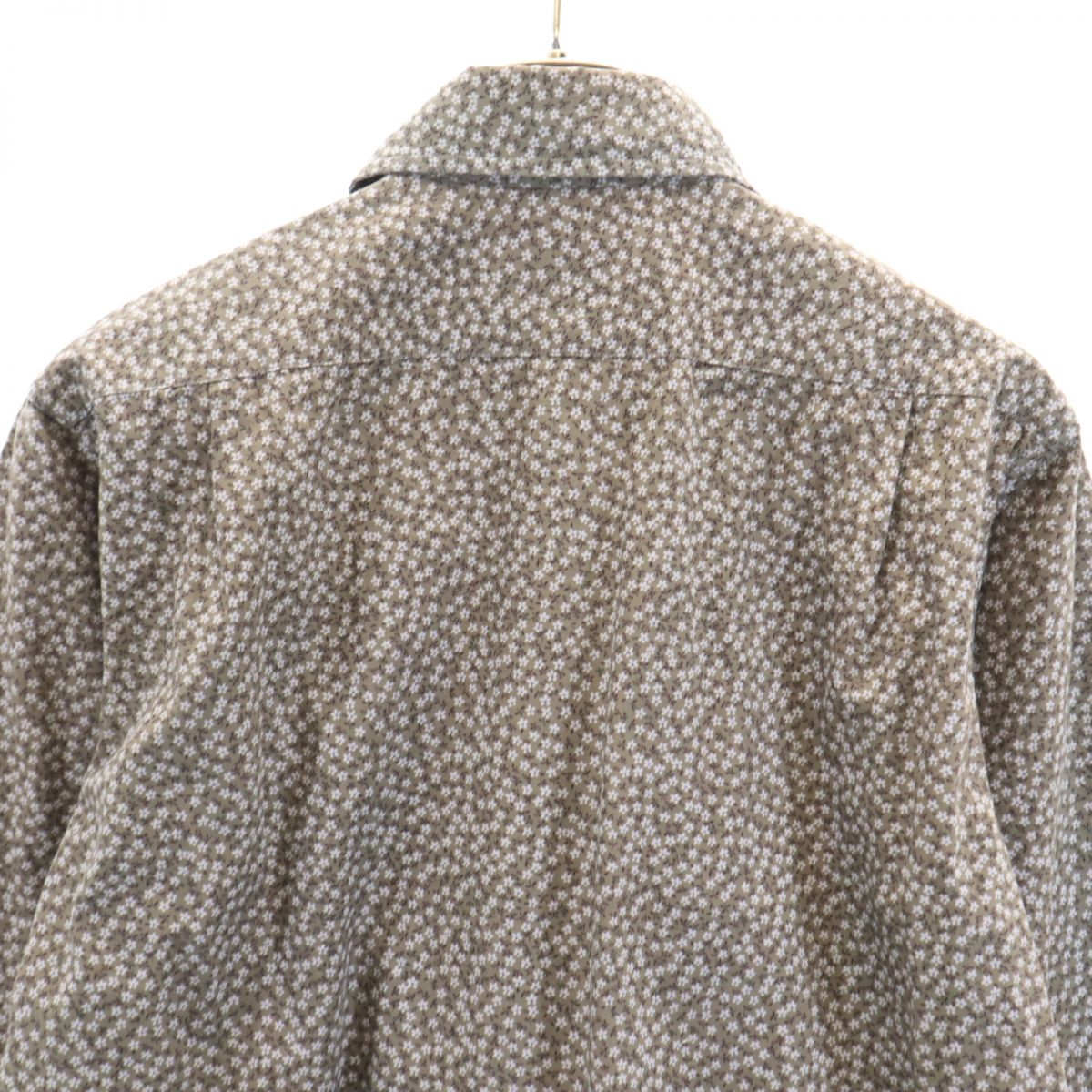 BURBERRY バーバリー クラシック 三陽商会 日本製 花柄 長袖 シャツ 2 ブラウン系 CLASSICS メンズ