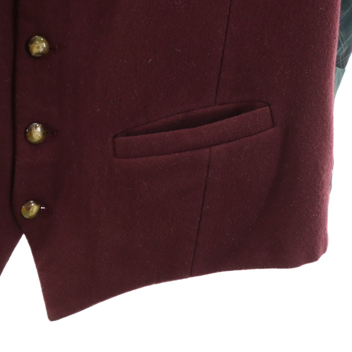 WAISTCOATSINC ウールブレンド ベスト S レッド系 メンズ