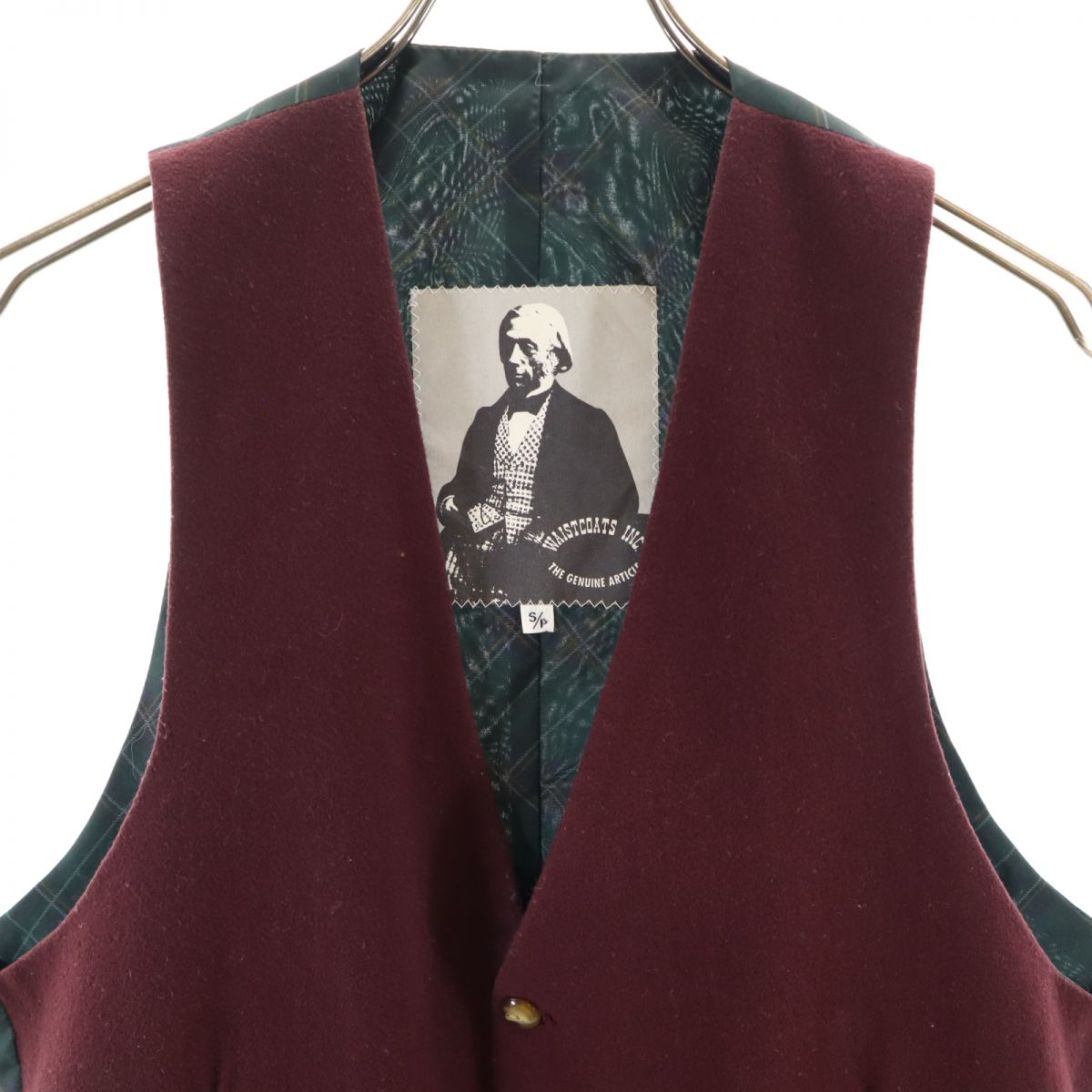 WAISTCOATSINC ウールブレンド ベスト S レッド系 メンズ