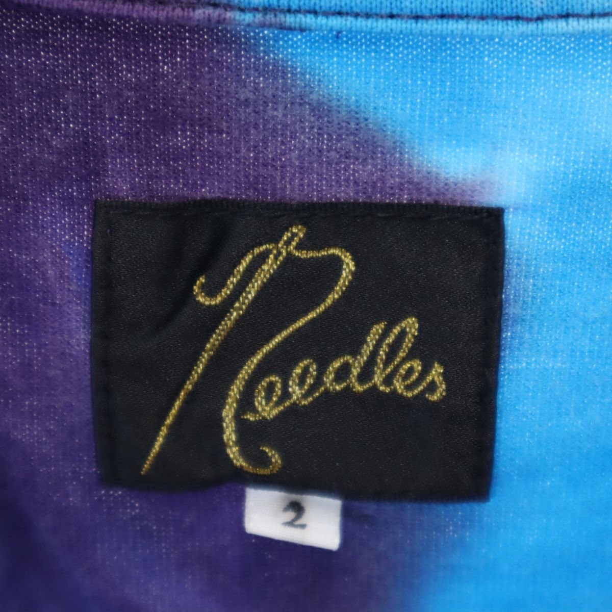 Needles ニードルズ 日本製 タイダイ染め 半袖 Tシャツ 2 ブルー系 裾変形 レディース