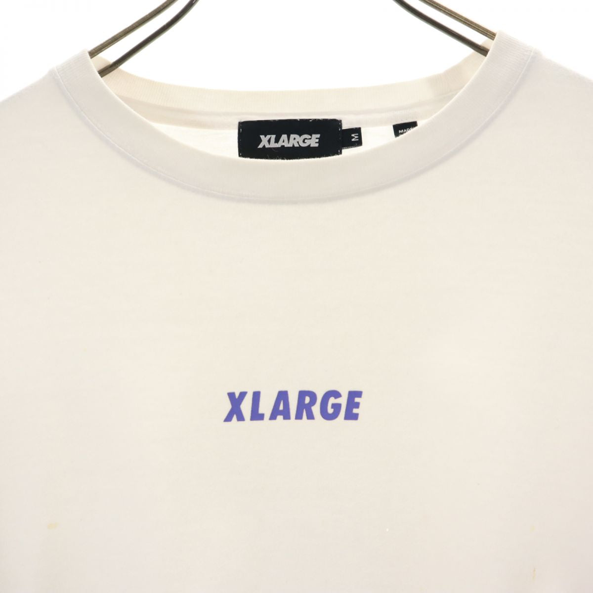 XLARGE エクストララージ プリント 長袖 Tシャツ M ホワイト ロンT メンズ