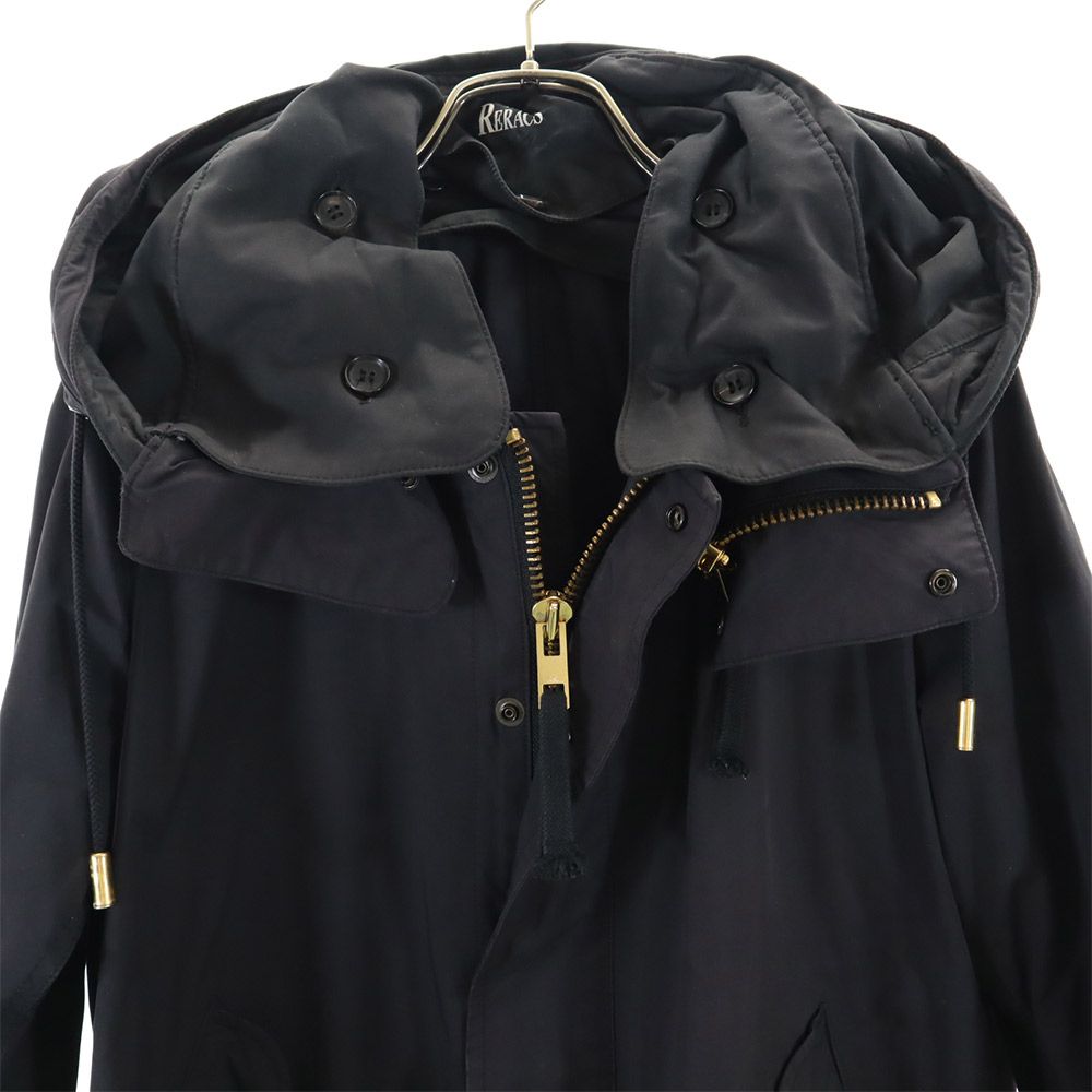 THE RERACS ザリラクス 日本製 長袖 ジップジャケット 38 ブラック レディース