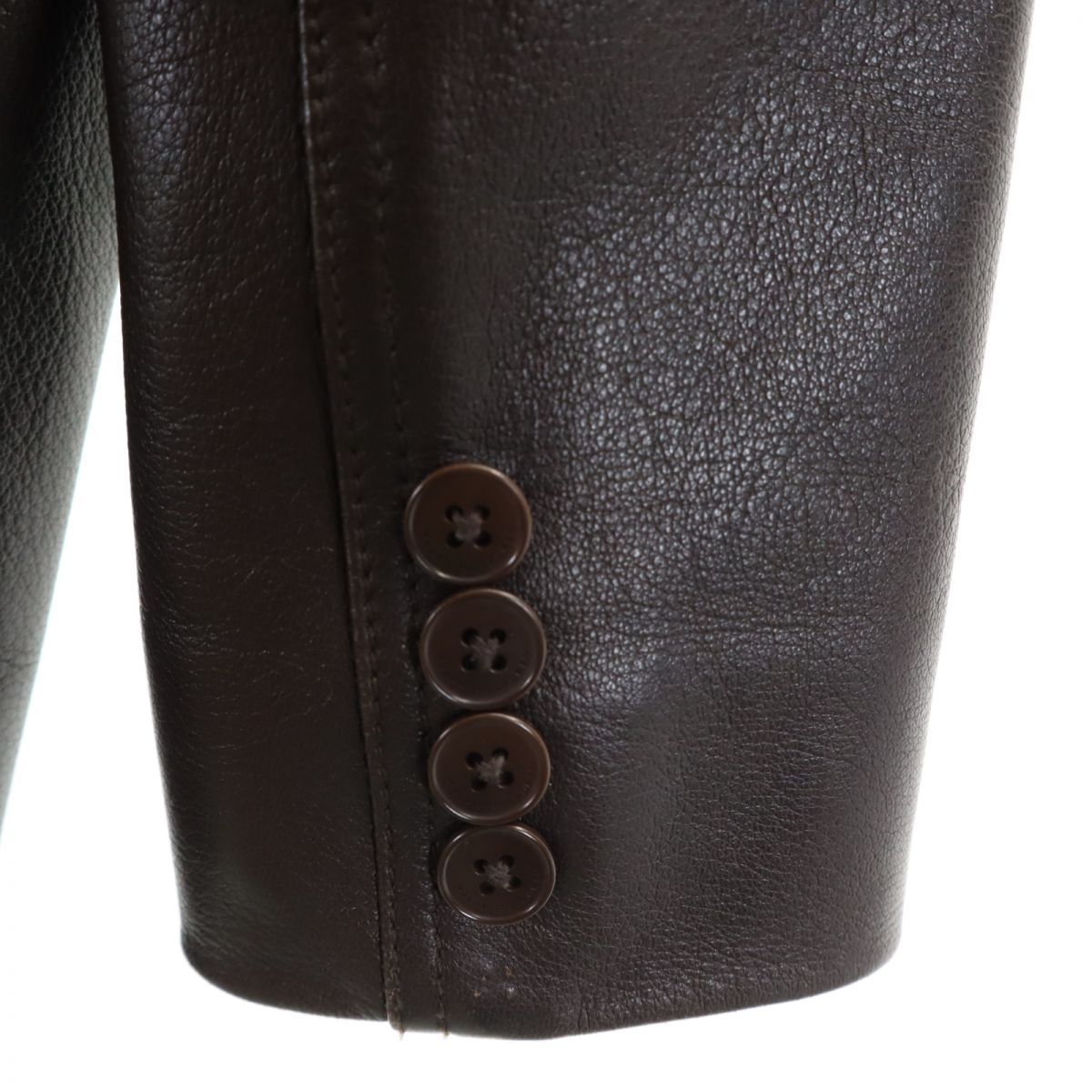 RALPH LAUREN ラルフローレン インパクト21社製 レザー テーラードジャケット 7 ブラウン レディース