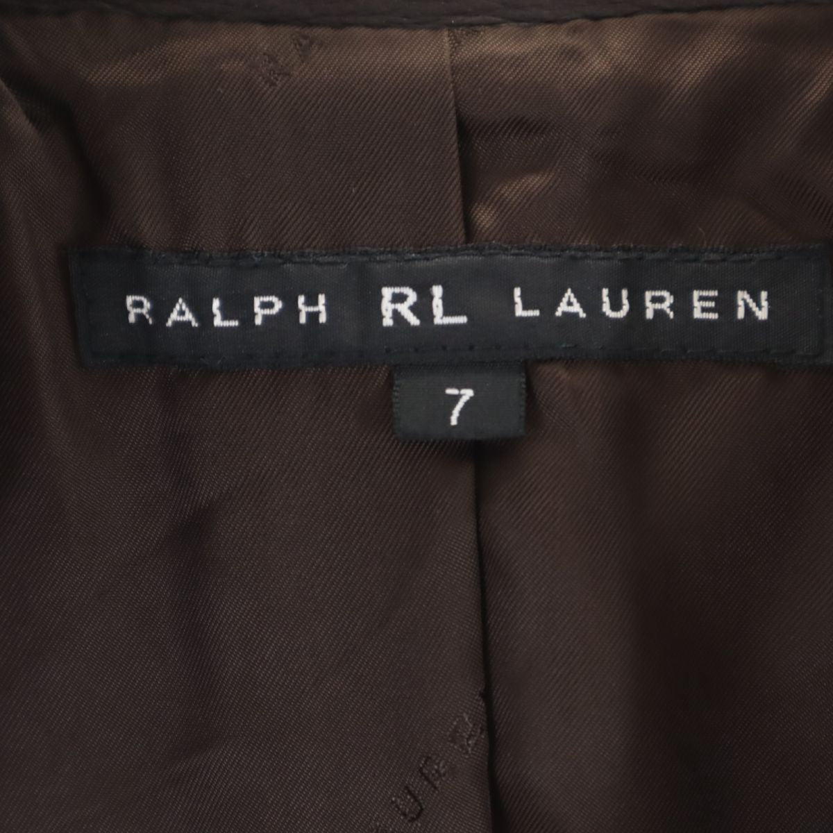 RALPH LAUREN ラルフローレン インパクト21社製 レザー テーラードジャケット 7 ブラウン レディース