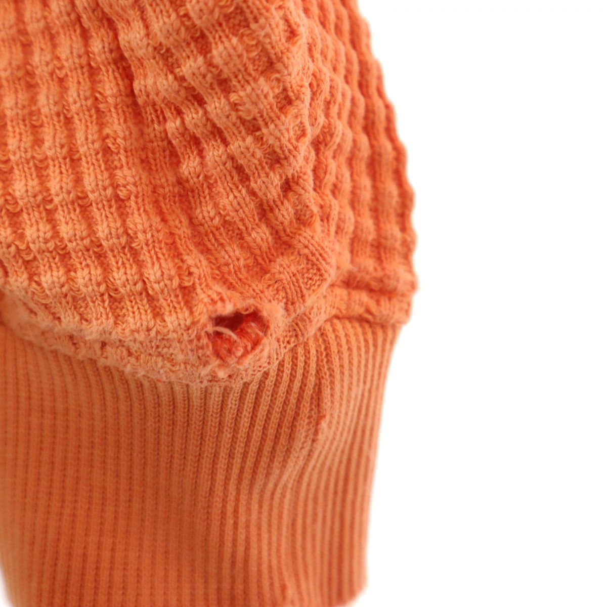 santa fe サンタフェ 日本製 長袖 Tシャツ 50 オレンジ ロンT ワッフル地 メンズ