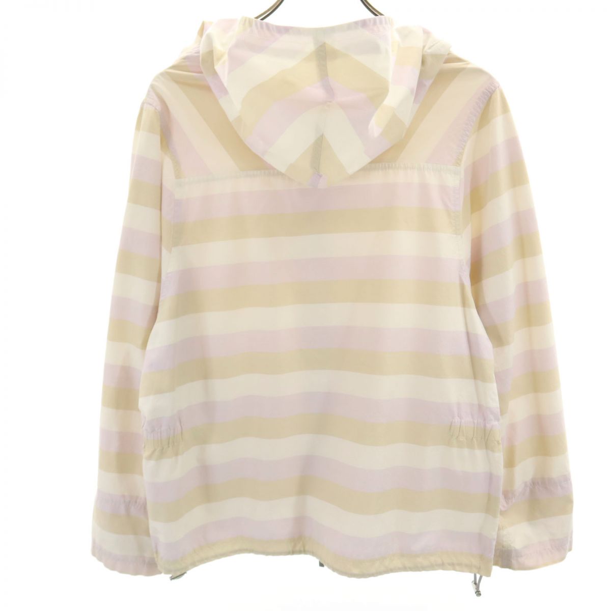 JIL SANDER ジルサンダー シルクブレンド イタリア製 ボーダー柄 長袖 ジップパーカー 38 レディース