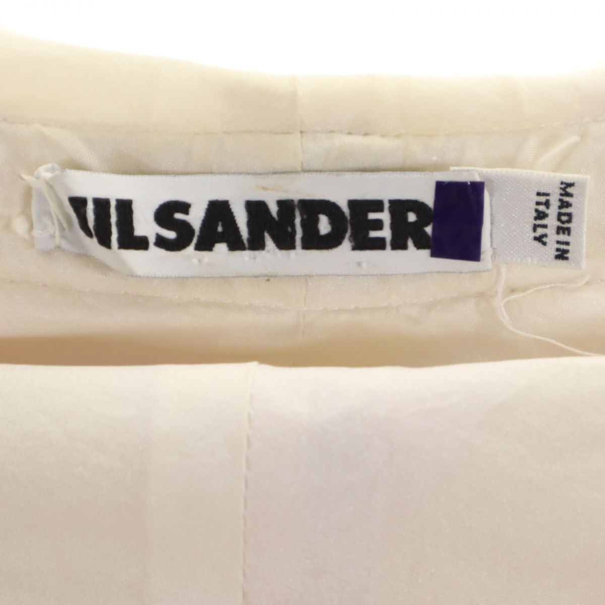 JIL SANDER ジルサンダー シルクブレンド イタリア製 ボーダー柄 長袖 ジップパーカー 38 レディース