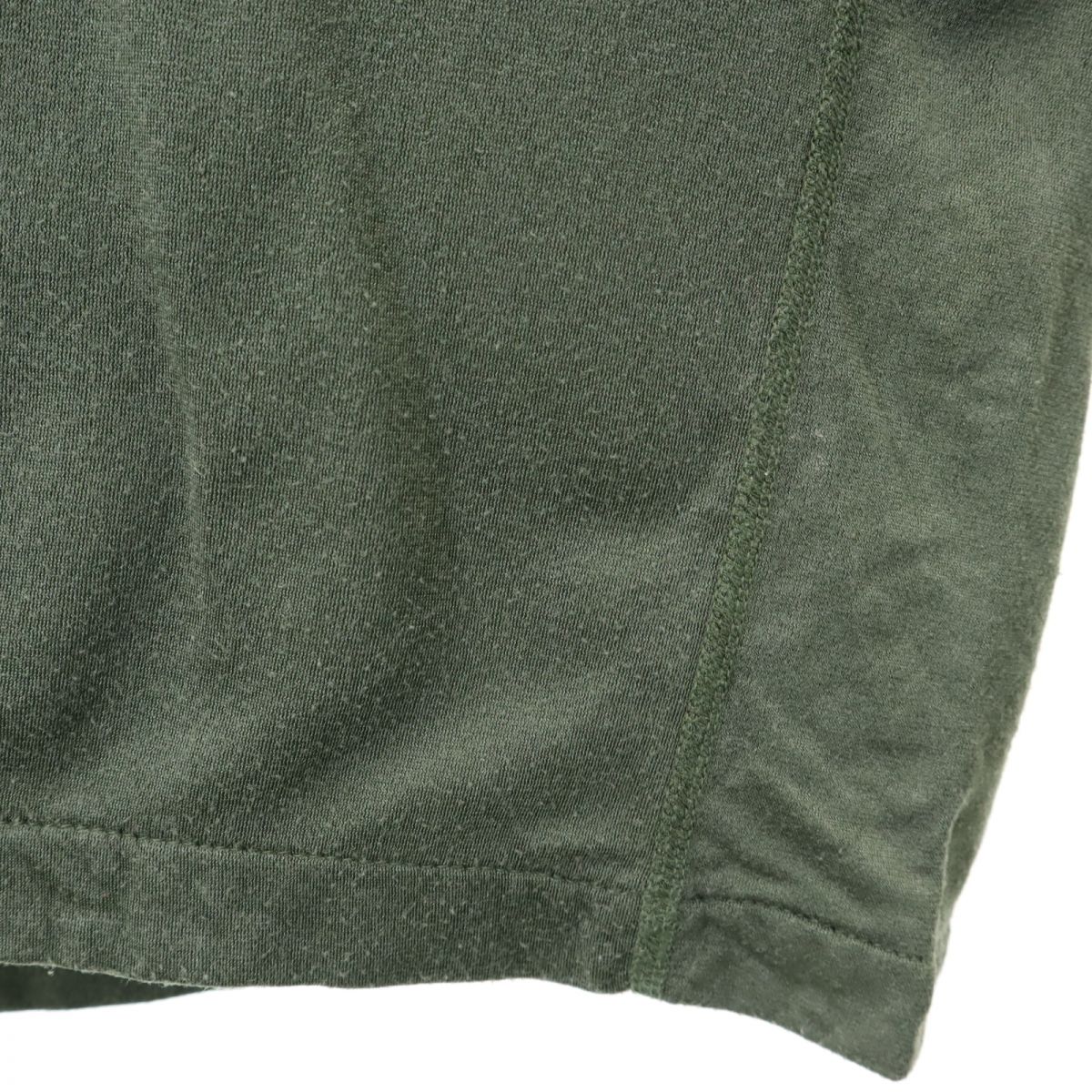 US ARMY アメリカ軍 90s スリーピングシャツ 長袖 ハーフジップ スウェット トレーナー L カーキ メンズ