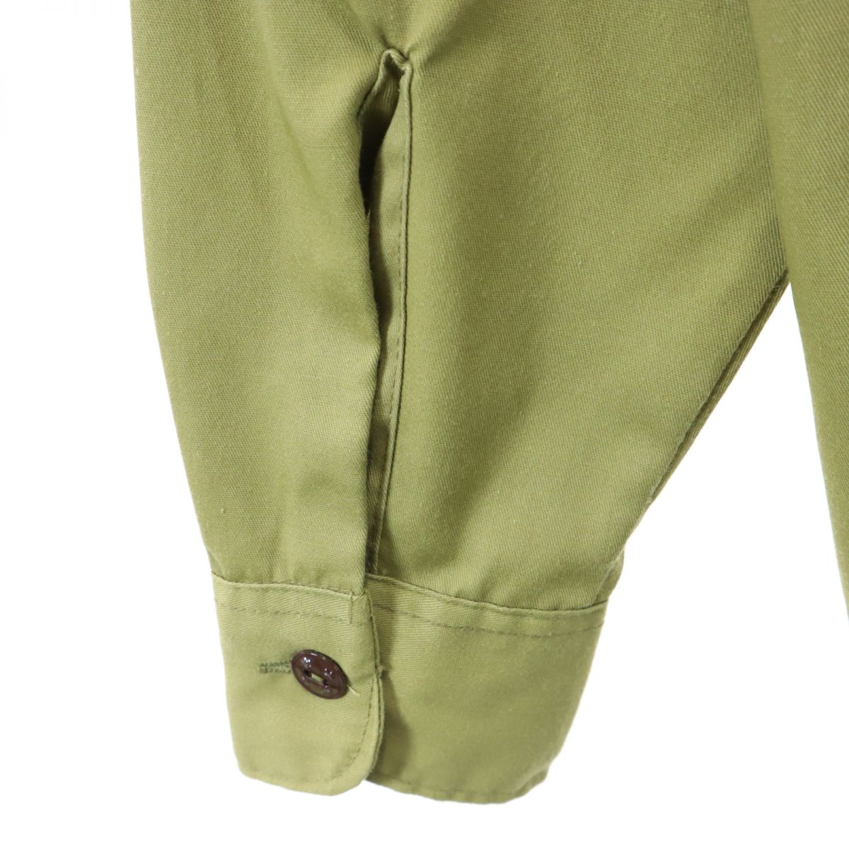 ボーイスカウトアメリカ連盟 長袖 オフィシャル Vネック ワークシャツ NECK 14 カーキ メンズ