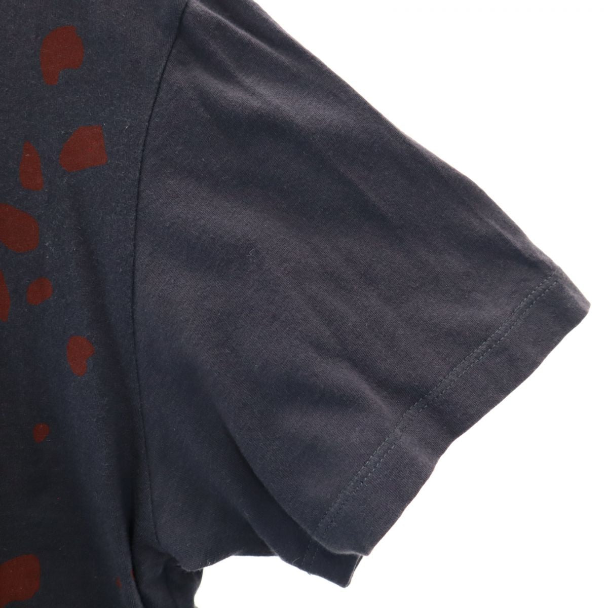 LANVIN ランバン プリント 半袖 Tシャツ XS ネイビー メンズ