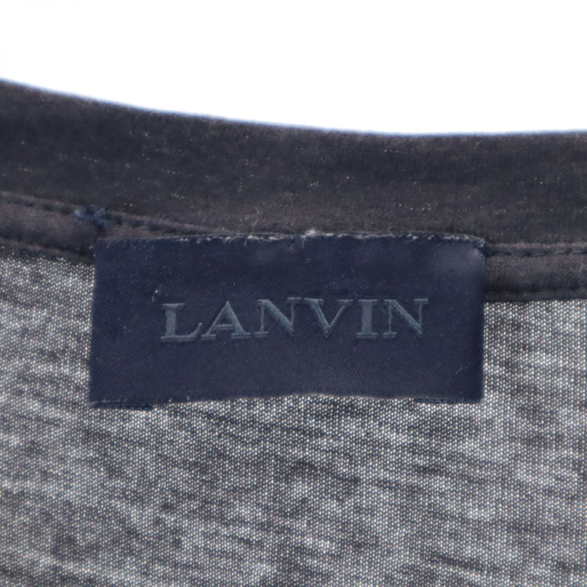LANVIN ランバン プリント 半袖 Tシャツ XS ネイビー メンズ