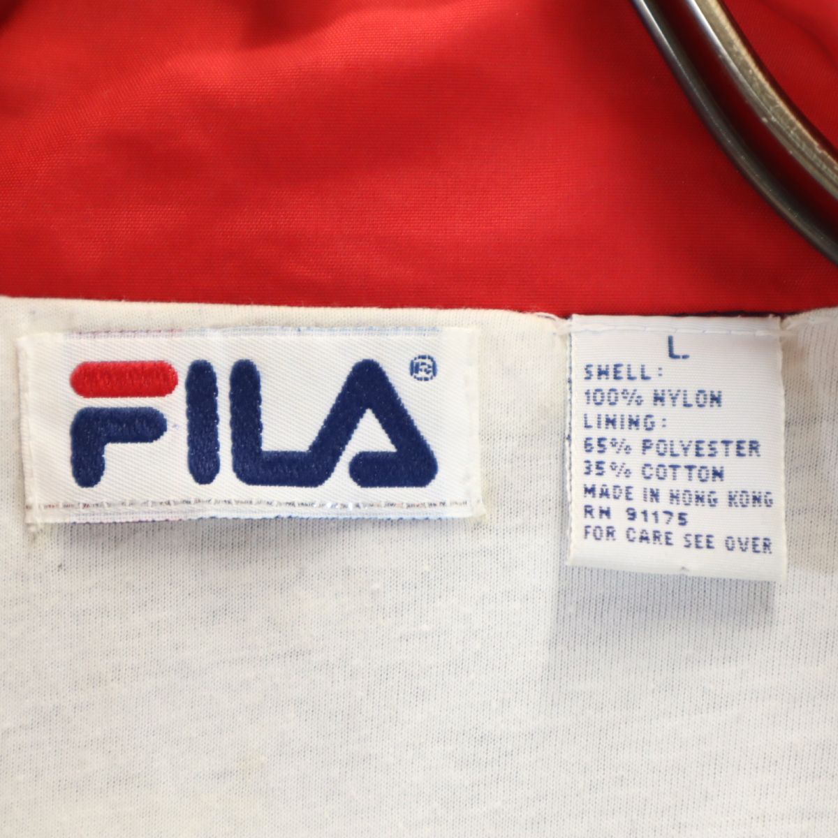 FILA フィラ 90s オールド ナイロンジャケット L ネイビー メンズ