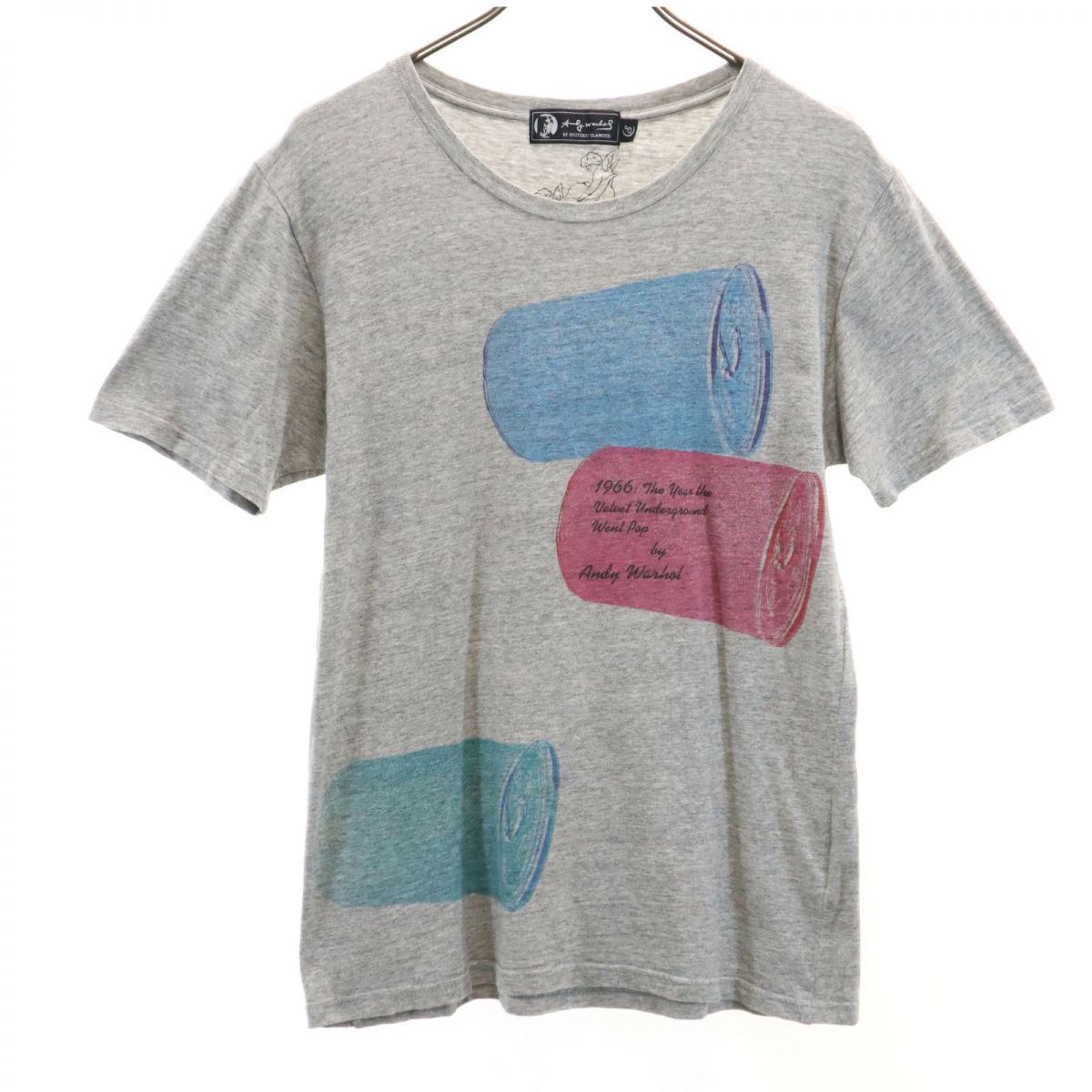 ANDY WARHOL BY HYSTERIC GLAMOUR アンディウォーホルバイヒステリックグラマー 半袖 Tシャツ S グレー メンズ