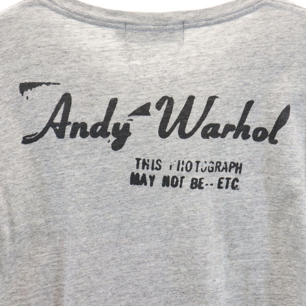 ANDY WARHOL BY HYSTERIC GLAMOUR アンディウォーホルバイヒステリックグラマー 半袖 Tシャツ S グレー メンズ