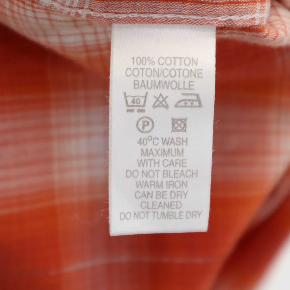 Paul Smith JEANS ポールスミスジーンズ チェック柄 半袖 シャツ S オレンジ系 メンズ