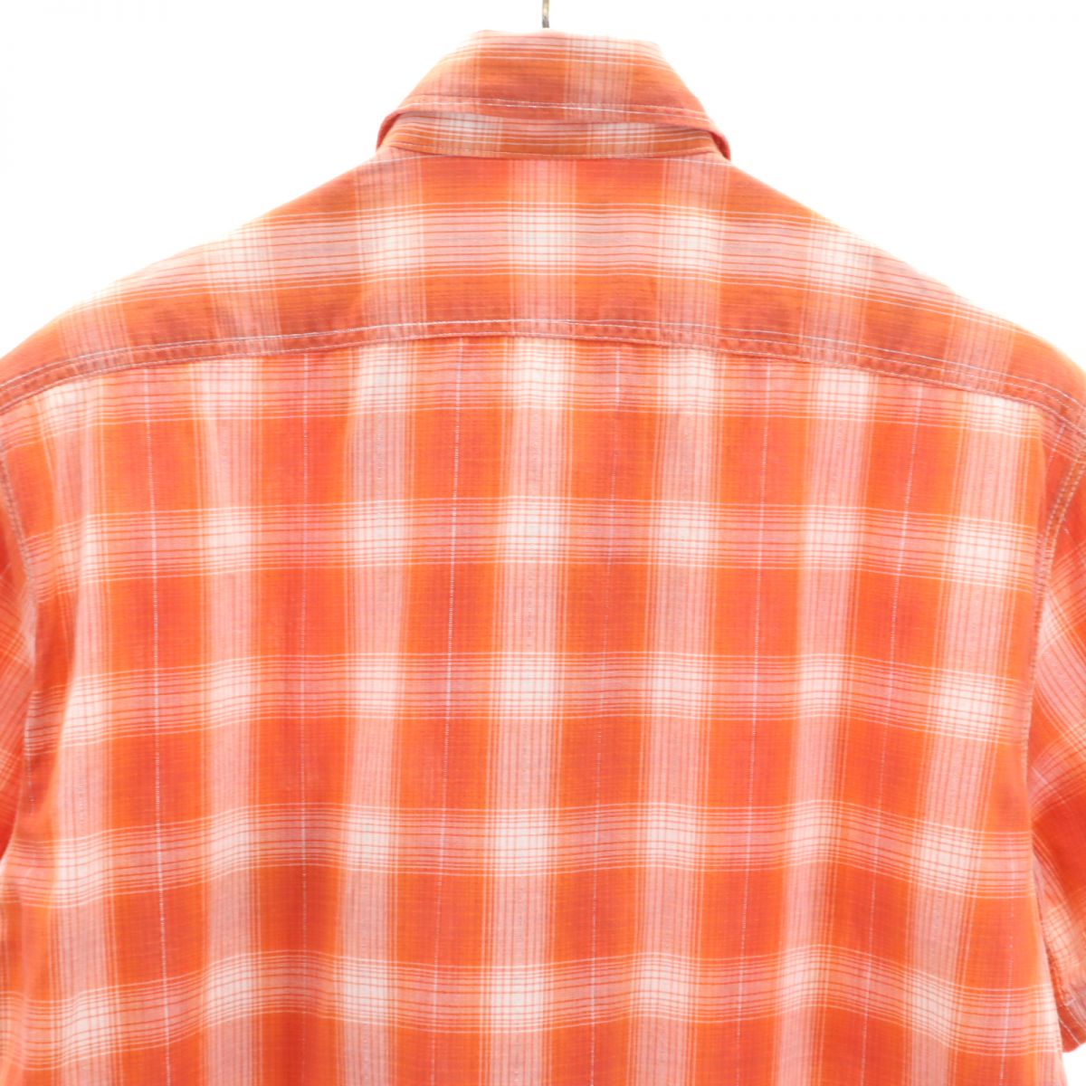 Paul Smith JEANS ポールスミスジーンズ チェック柄 半袖 シャツ S オレンジ系 メンズ