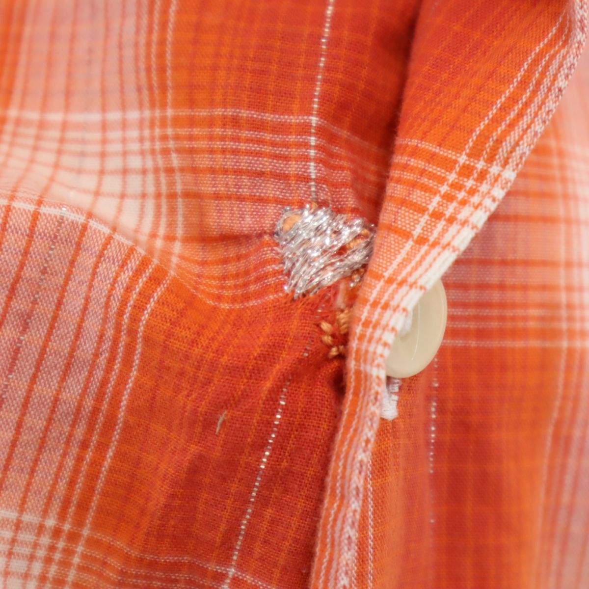 Paul Smith JEANS ポールスミスジーンズ チェック柄 半袖 シャツ S オレンジ系 メンズ