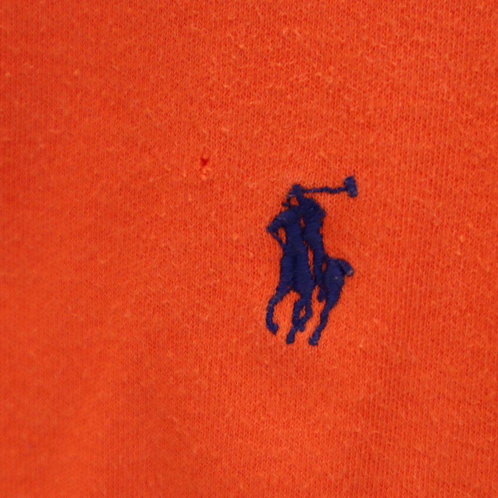 Polo by Ralph Lauren ポロバイラルフローレン 刺繍 半袖 ポロシャツ S オレンジ ハーフボタン メンズ