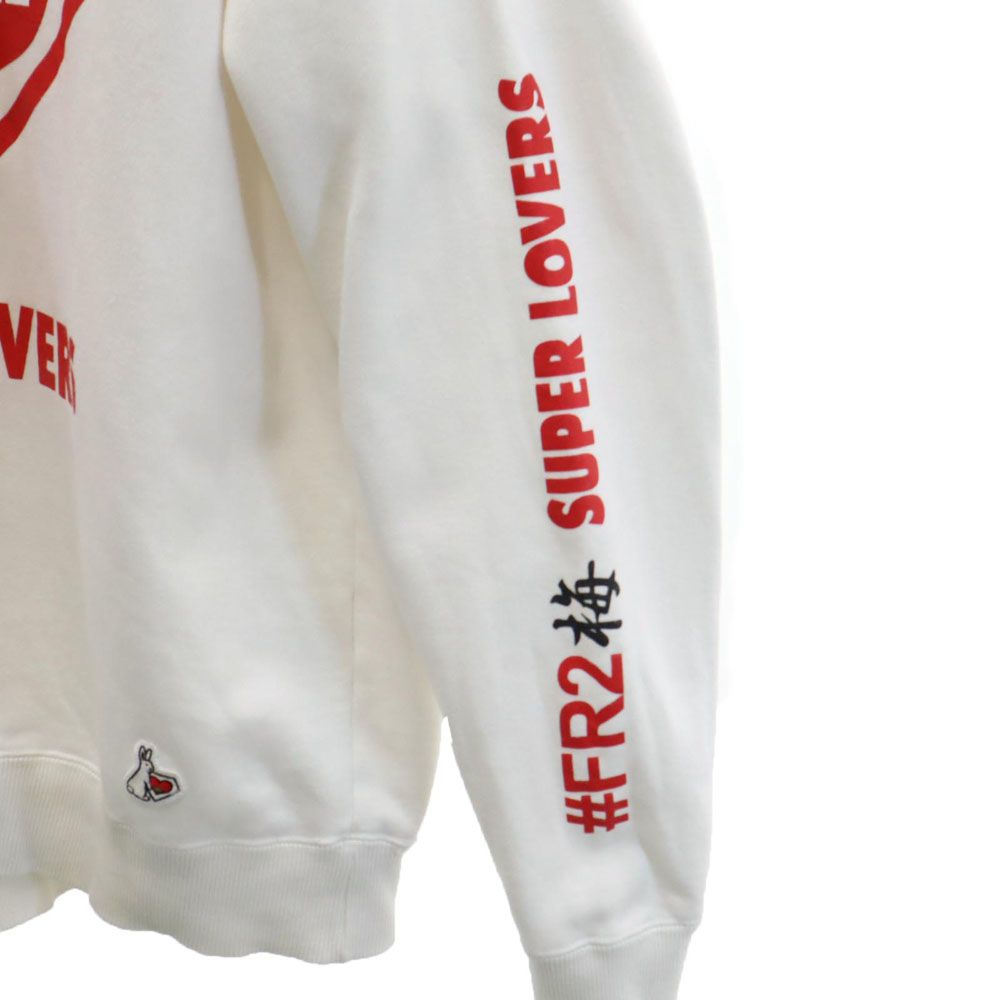 エフアールツー 両面プリント 長袖 スウェット トレーナー F ホワイト FR2 レディース