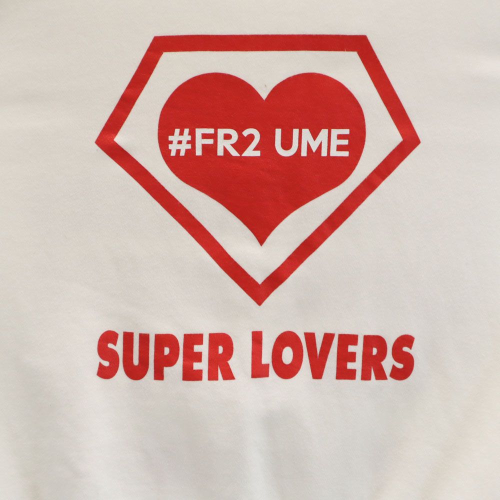 エフアールツー 両面プリント 長袖 スウェット トレーナー F ホワイト FR2 レディース