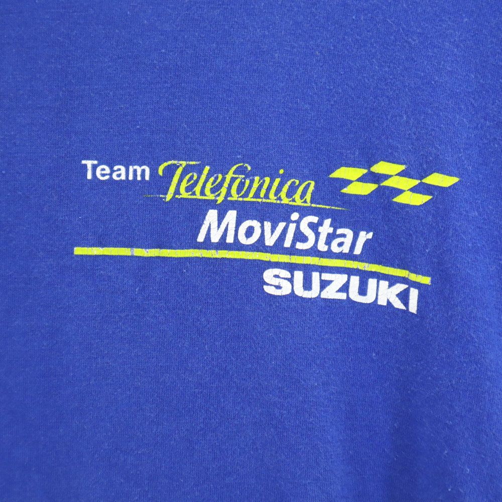 バックプリント 半袖 Tシャツ L ブルー メンズ