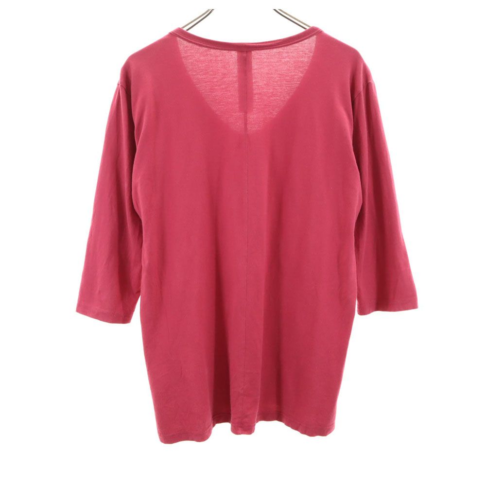 ATTACHMENT アタッチメント 日本製 7分袖 Tシャツ 3 レッド系 メンズ