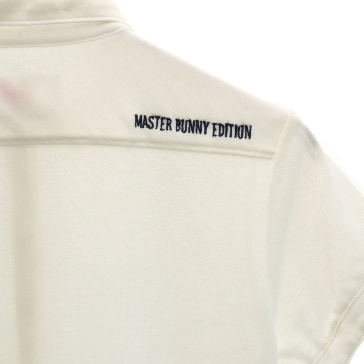 MASTER BUNNY EDITION マスターバニーエディション 日本製 ゴルフ 半袖 ポロシャツ  白 鹿の子地 レディース