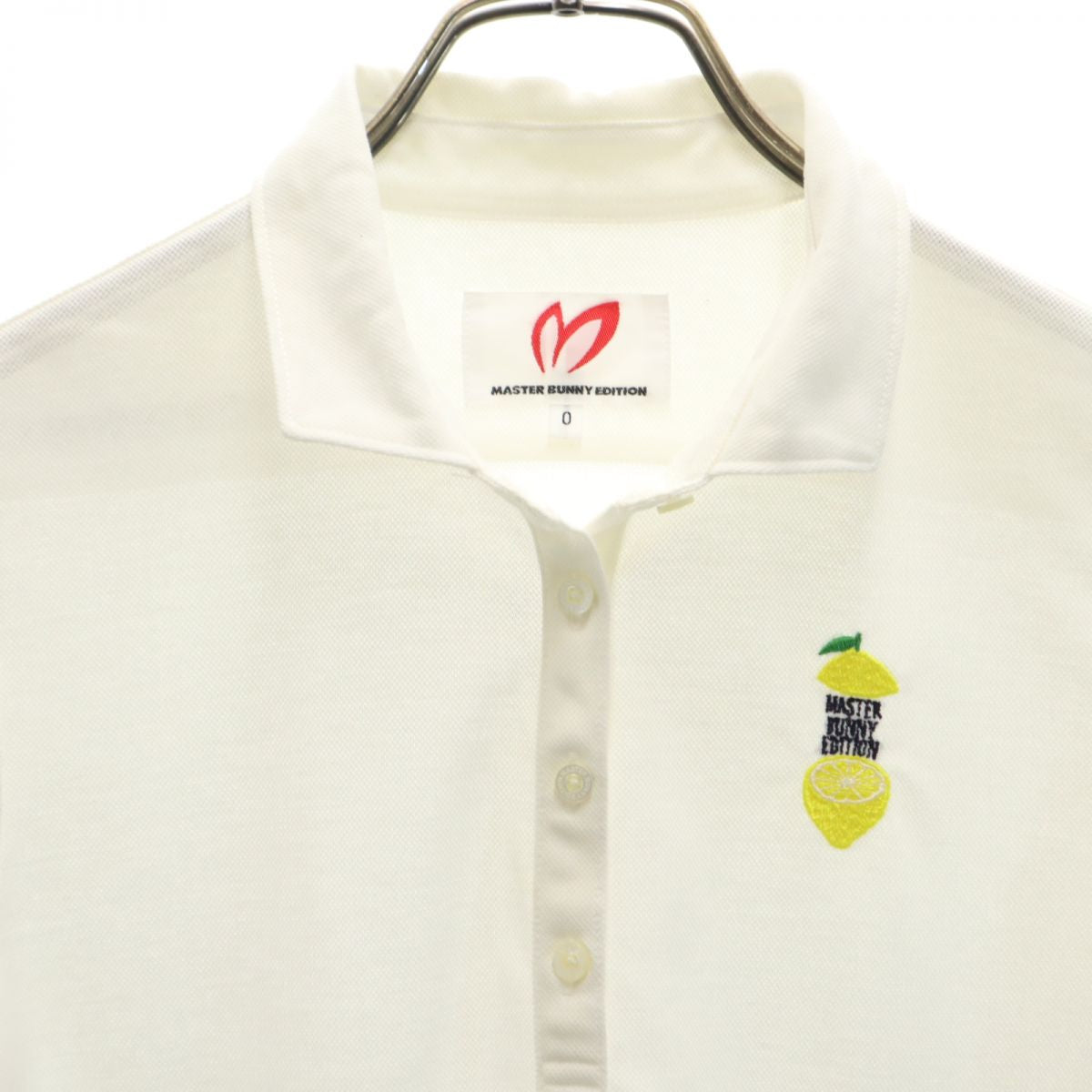 MASTER BUNNY EDITION マスターバニーエディション 日本製 ゴルフ 半袖 ポロシャツ  白 鹿の子地 レディース