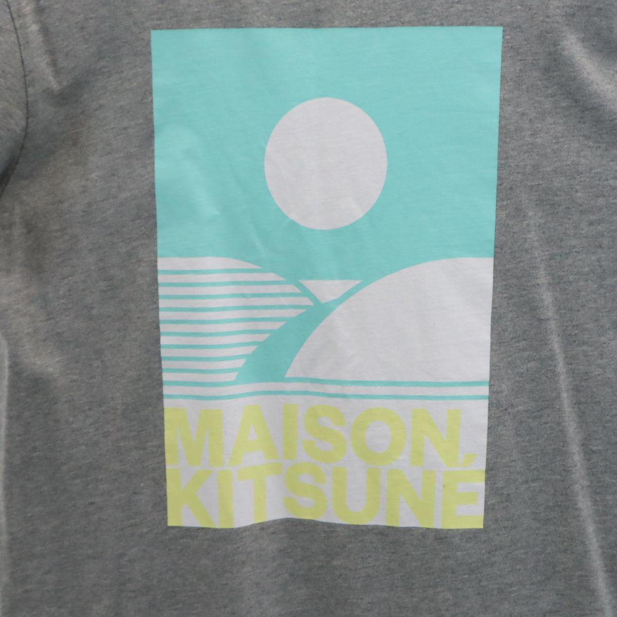 MAISON KITSUNE メゾンキツネ プリント 半袖 Tシャツ XS グレー メンズ