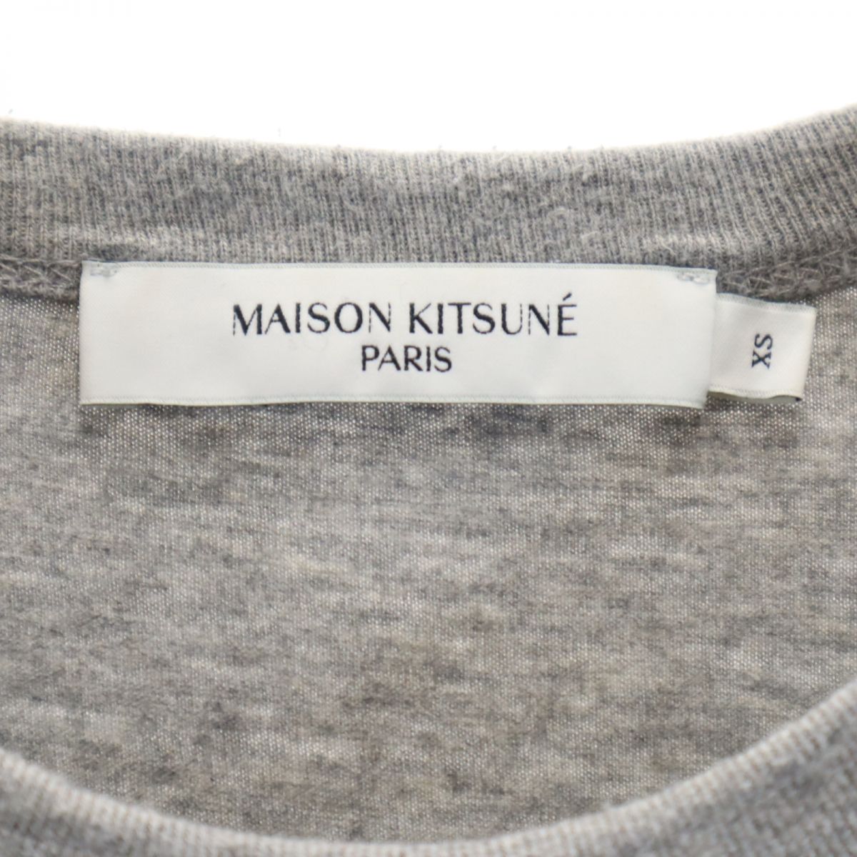 MAISON KITSUNE メゾンキツネ プリント 半袖 Tシャツ XS グレー メンズ