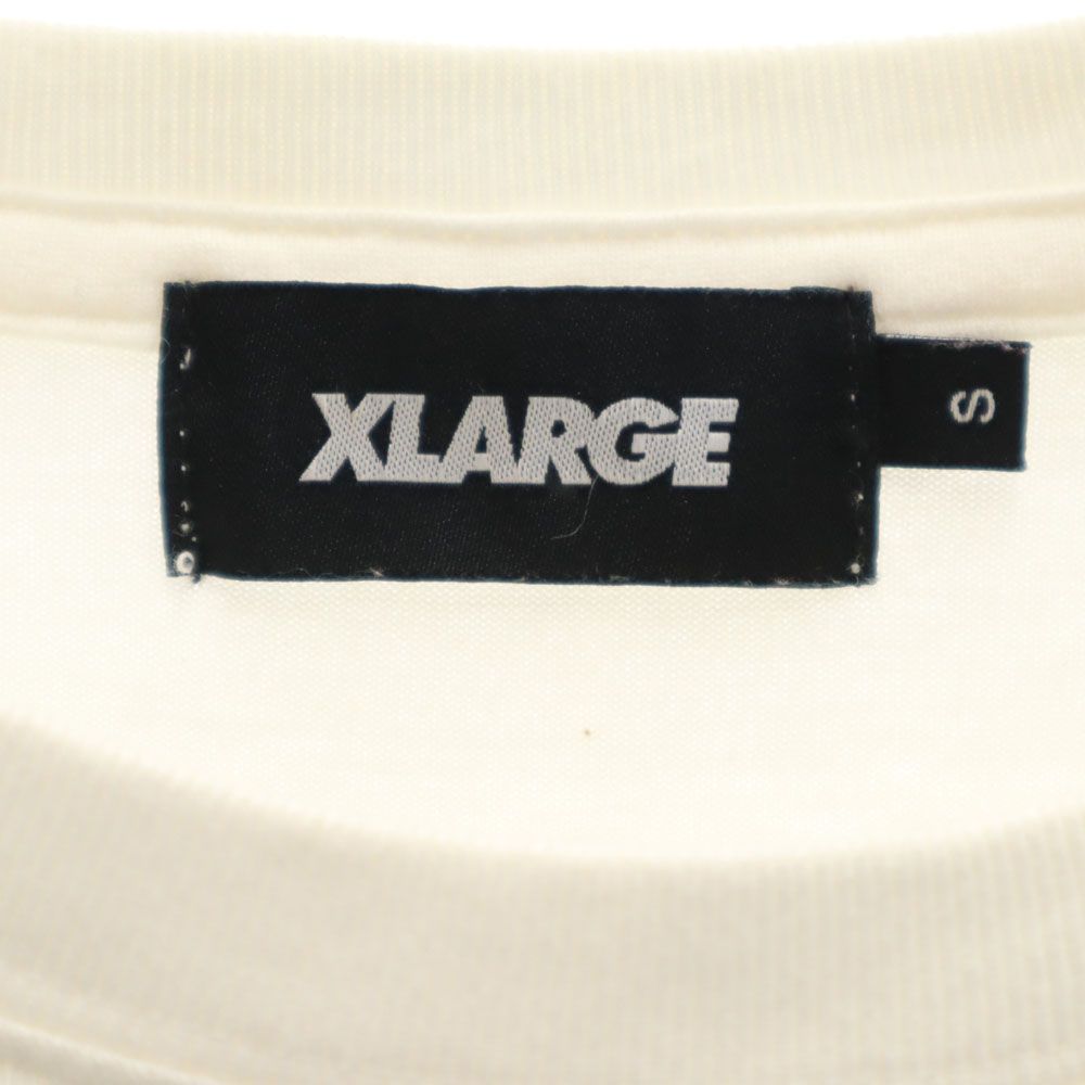 XLARGE エクストララージ バックプリント 半袖 Tシャツ S ホワイト ポケT メンズ