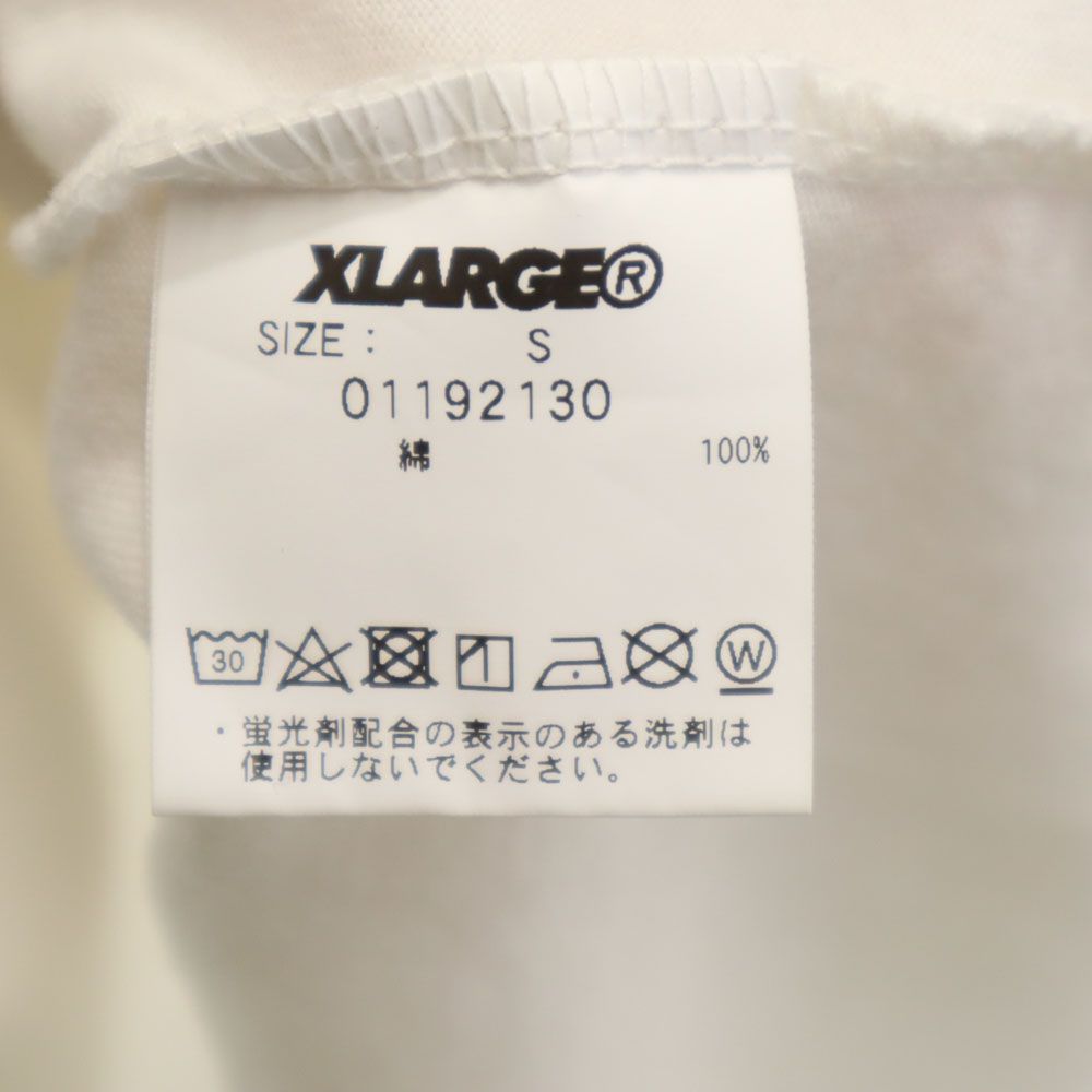 XLARGE エクストララージ バックプリント 半袖 Tシャツ S ホワイト ポケT メンズ