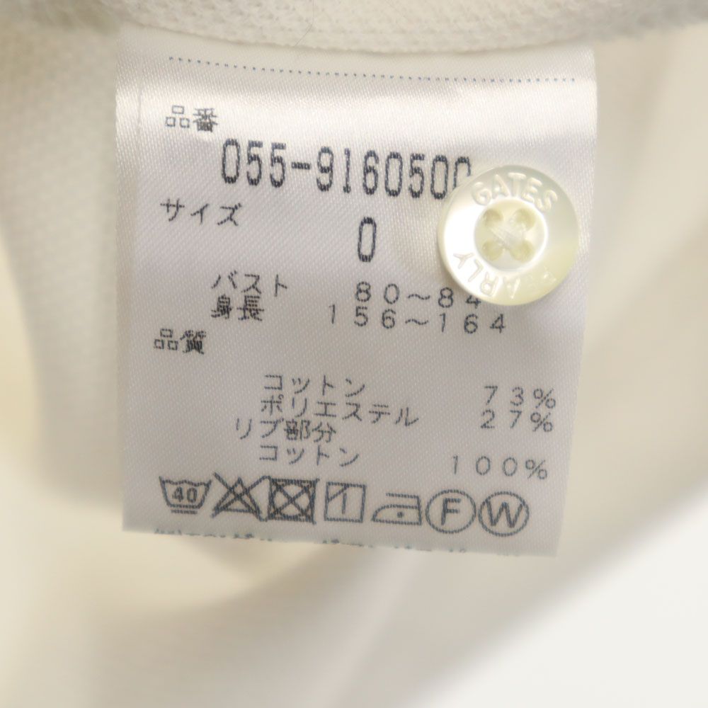 PEARLY GATES パーリーゲイツ 日本製 ゴルフ ノースリーブ ポロシャツ  白 鹿の子地 レディース