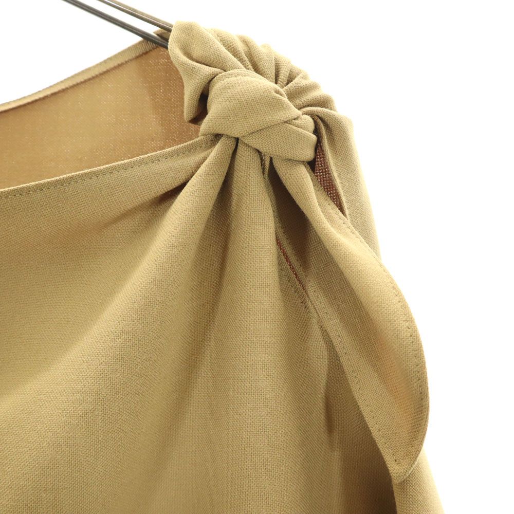 ADORE アドーア 日本製 半袖 カットソー 38 ブラウン系 肩リボン レディース