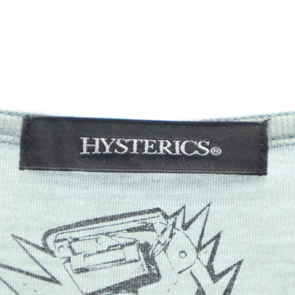 ヒステリックス 日本製 両面プリント 半袖 Tシャツ ワンピース FREE グリーン系 HYSTERICS チュニック レディース