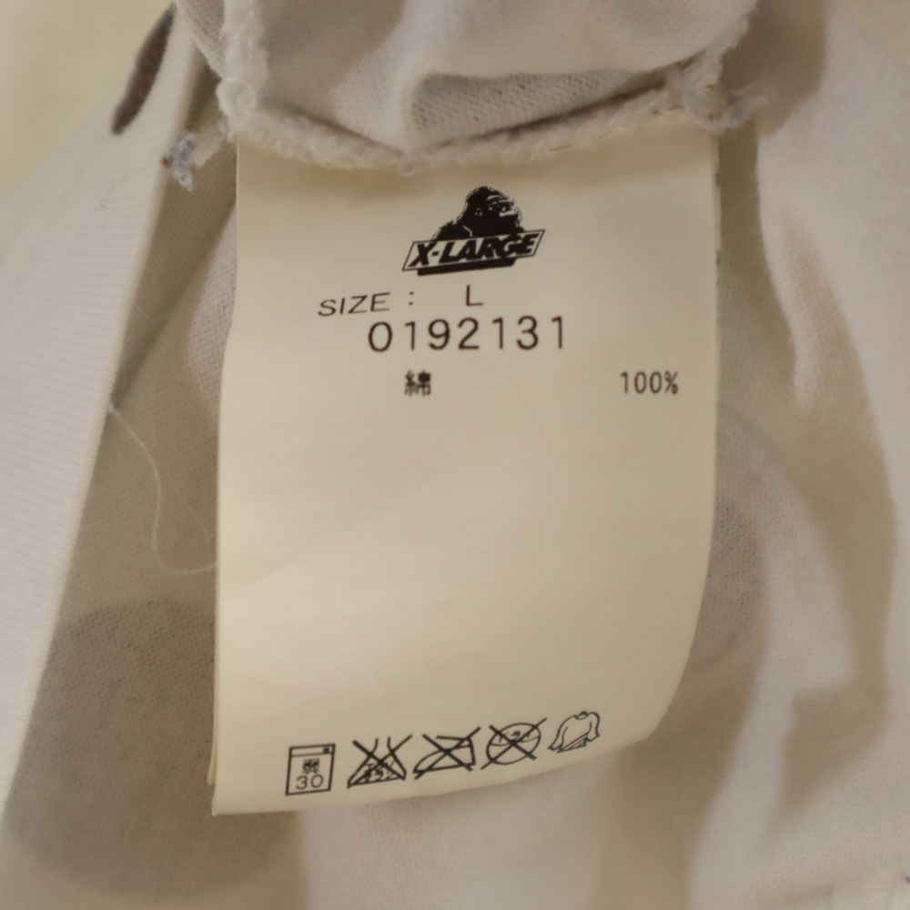 XLARGE エクストララージ ドット プリント 半袖 Tシャツ L ホワイト メンズ