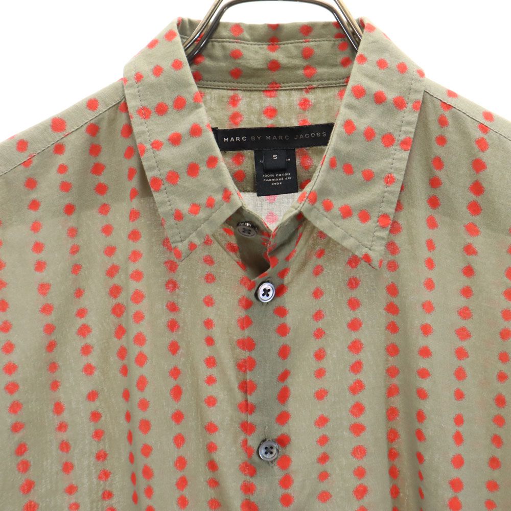 MARC BY MARC JACOBS マークバイマークジェイコブス ドット 半袖 シャツ S カーキ系 メンズ