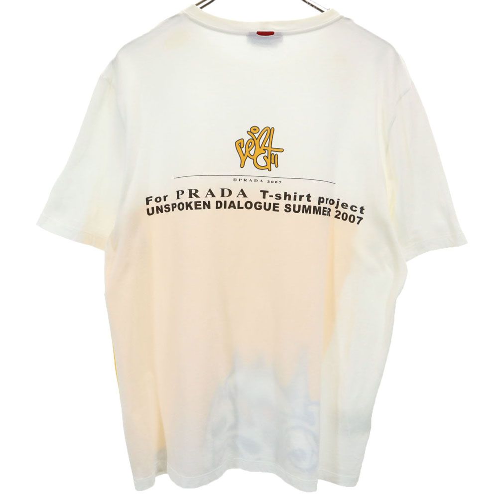 PRADA プラダ 半袖 Tシャツ L ホワイト系 メンズ