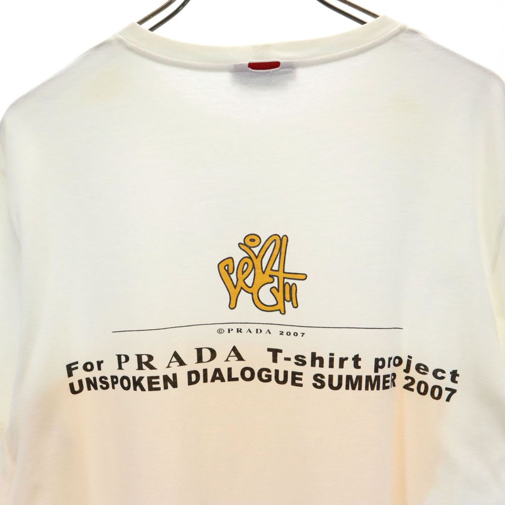PRADA プラダ 半袖 Tシャツ L ホワイト系 メンズ