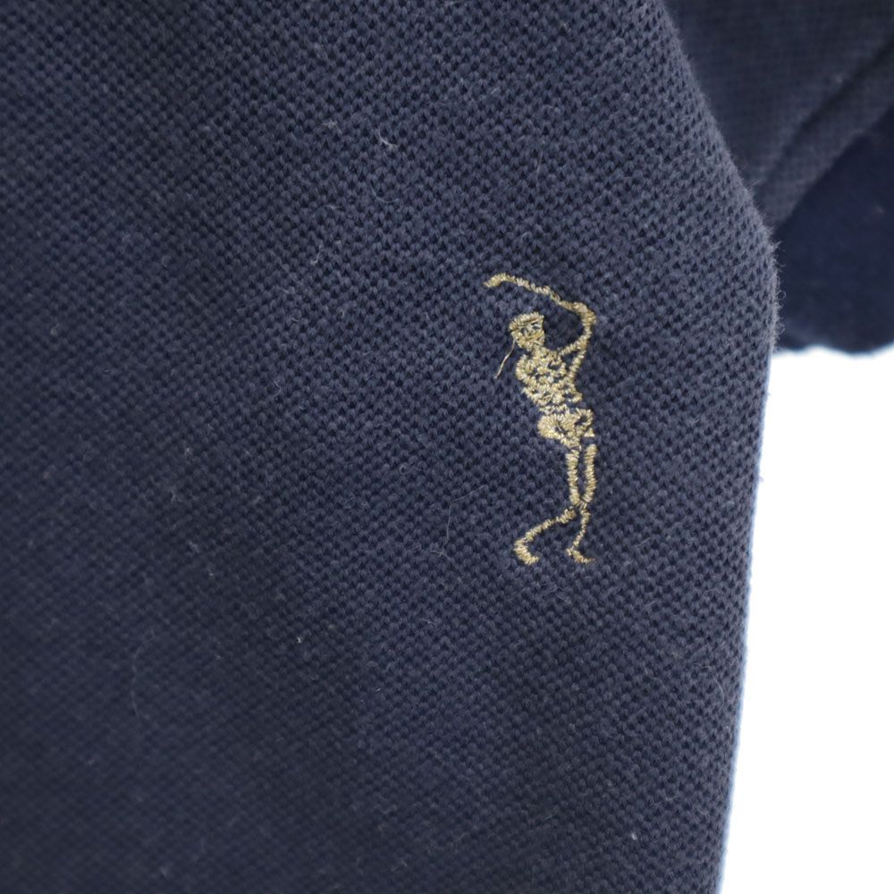 MARK&LONA マークアンドロナ 日本製 半袖 ポロシャツ S ネイビー 鹿の子 レディース