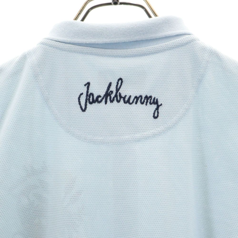 Jack Bunny!! ジャックバニー ゴルフ 半袖 ポロシャツ 2 ブルー系 鹿の子地 刺繍 レディース
