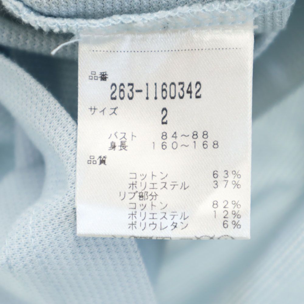 Jack Bunny!! ジャックバニー ゴルフ 半袖 ポロシャツ 2 ブルー系 鹿の子地 刺繍 レディース