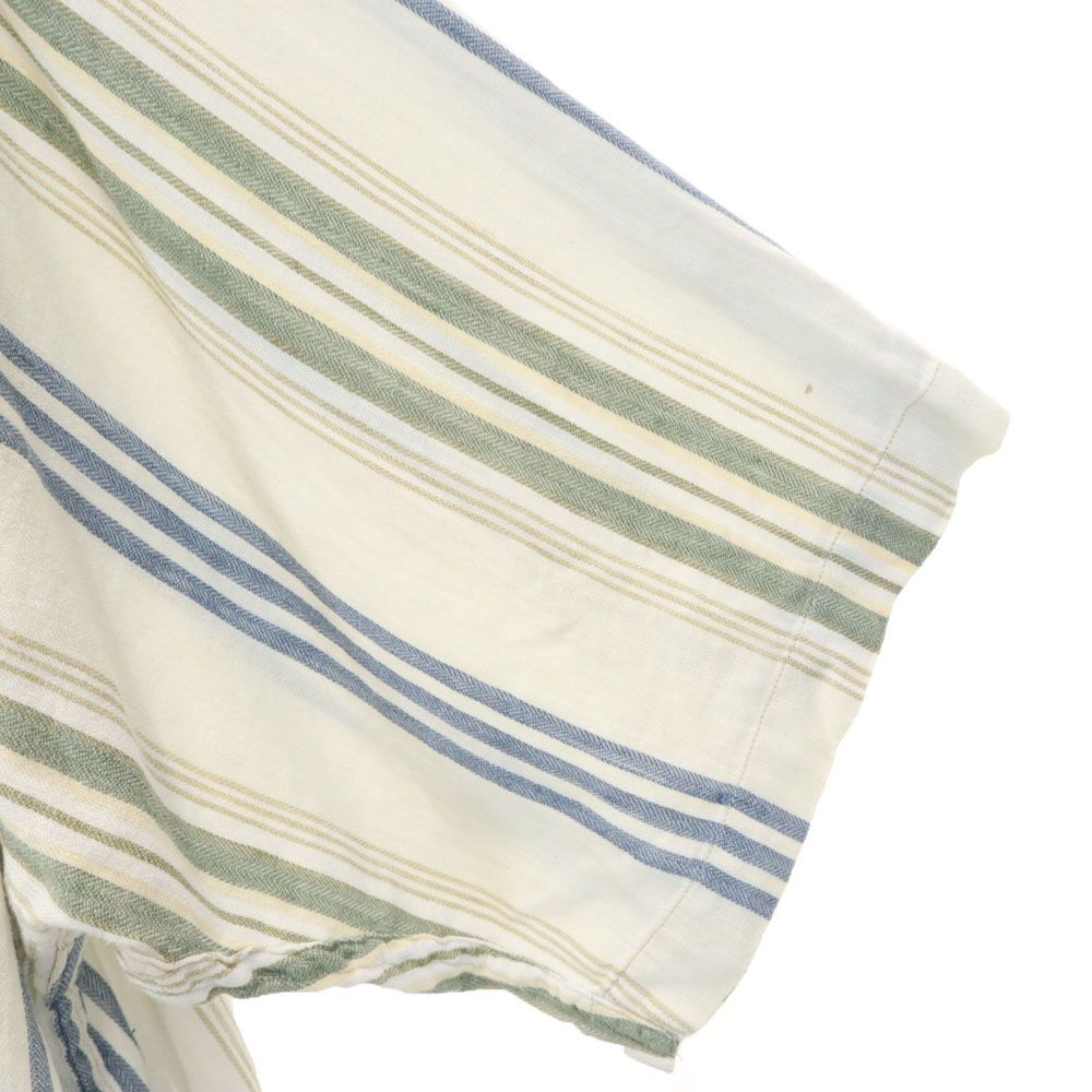 ノーティカ 90s オールド ストライプ柄 半袖 ボタンダウンシャツ XL ホワイト系 NAUTICA メンズ