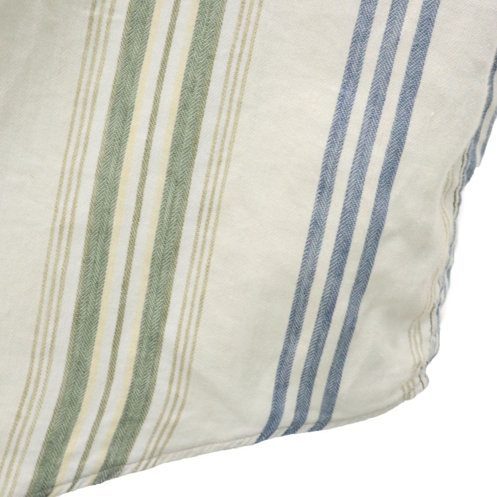 ノーティカ 90s オールド ストライプ柄 半袖 ボタンダウンシャツ XL ホワイト系 NAUTICA メンズ