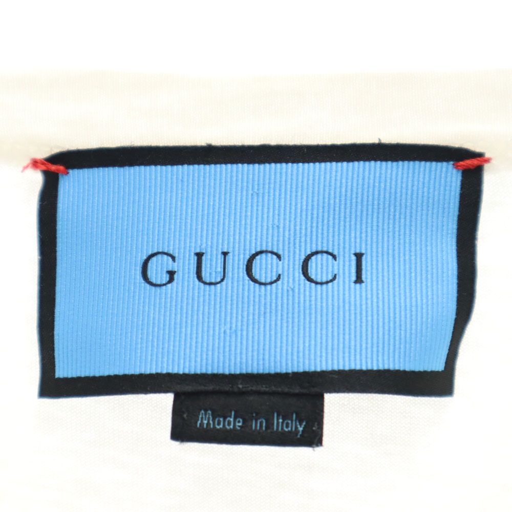 グッチ イタリア製 プリント 半袖 Tシャツ S ホワイト GUCCI メンズ