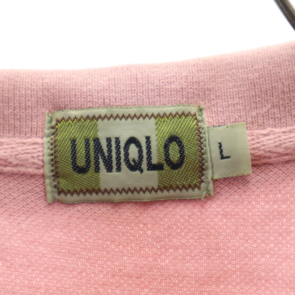 ユニクロ オールド 半袖 鹿の子 ポロシャツ L ダスティーピンク系 UNIQLO メンズ