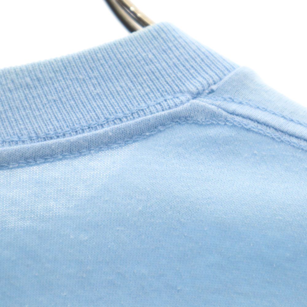 TNT by TRAU & LOEVNER 90s USA製 オールド プリント 半袖 Tシャツ L ブルー メンズ