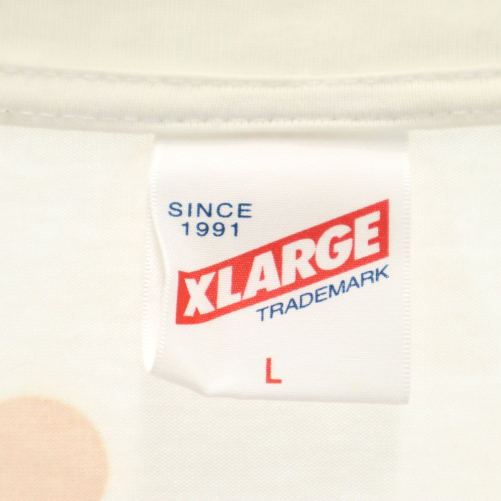 XLARGE エクストララージ ドット プリント 半袖 Tシャツ L イエロー系 メンズ